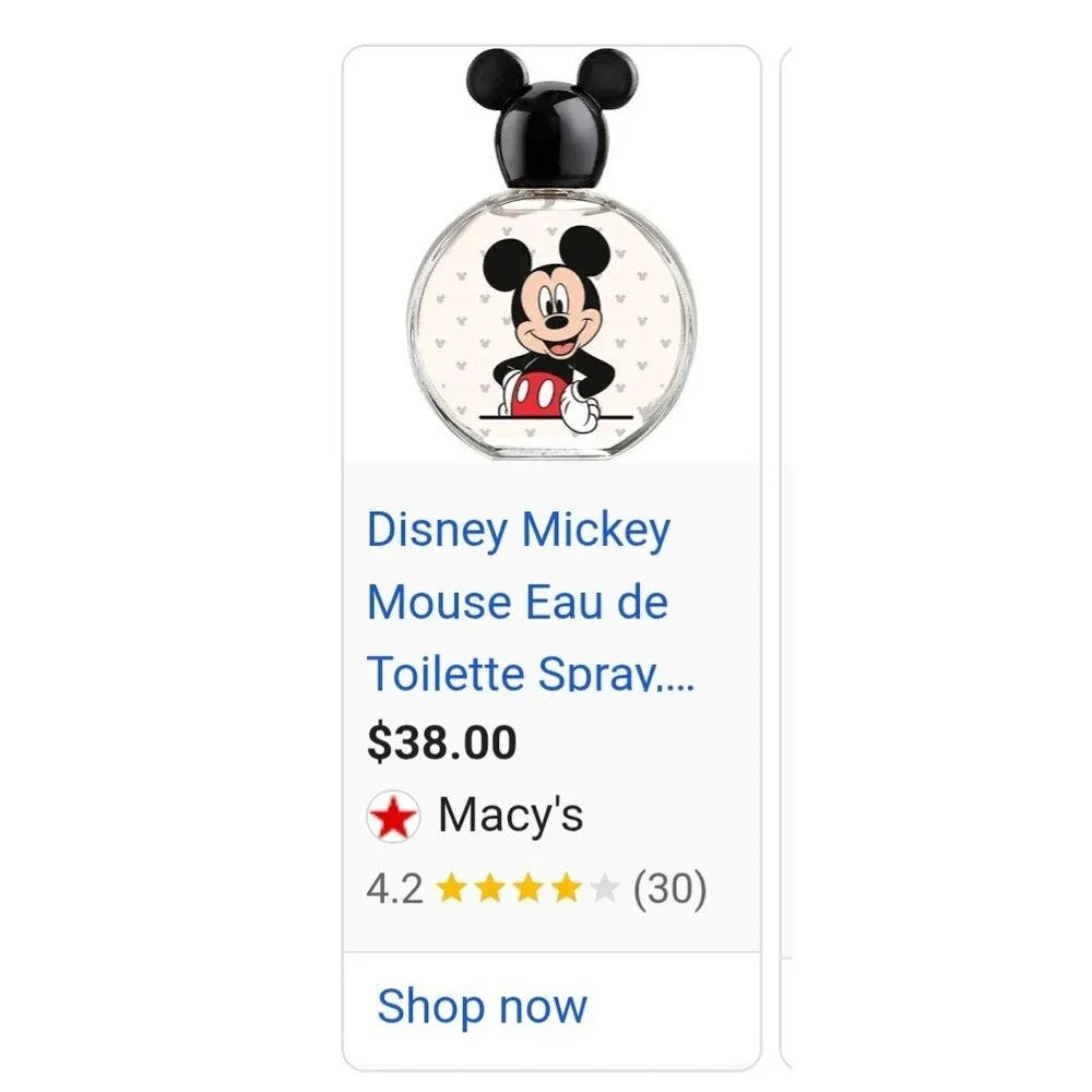 $38 Msrp..Mickey Mouse by Disney 3.4 oz / 100 ml EDT Spray, Cologne for Kids New